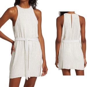 RETROFETE Cecilia Sleeveless Belted Sequin Dress